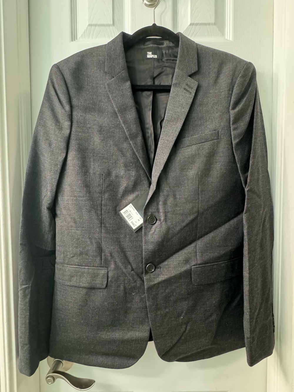 NWT The Kooples Men's Charcoal Gray Two-Button Blazer Fr48